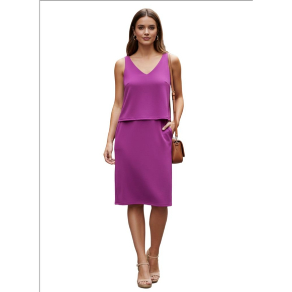 Lauren Ralph Lauren Dresses & Skirts - Women's LAUREN Ralph Lauren Purple Layered Dress Plus Size 1X